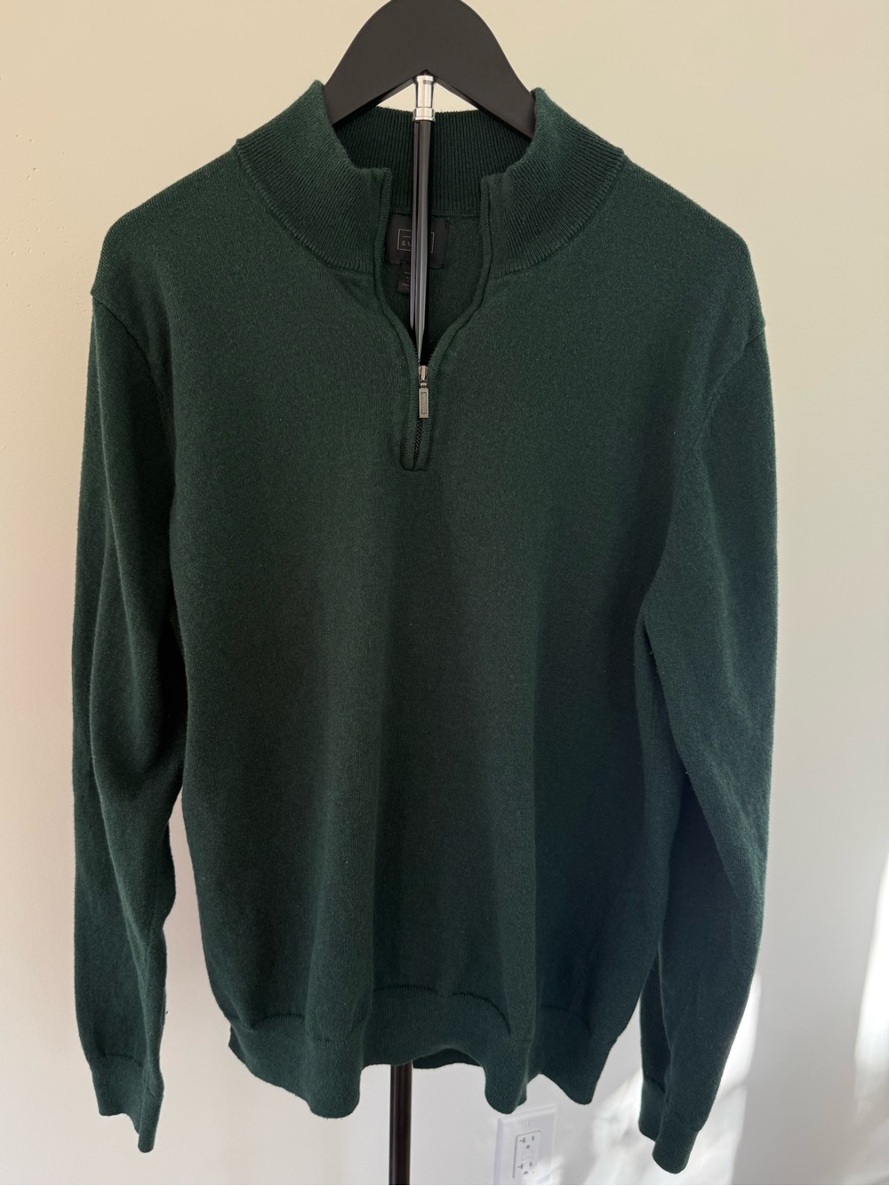 14th & Union Forest Green Half-Zip Sweater